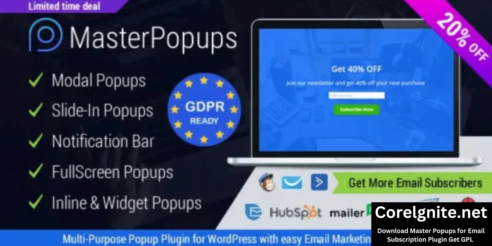 Master Popups for Email Subscription Plugin v3.9.2: Get the GPL File Free Today